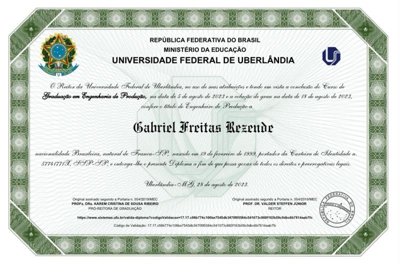 Diploma UFU