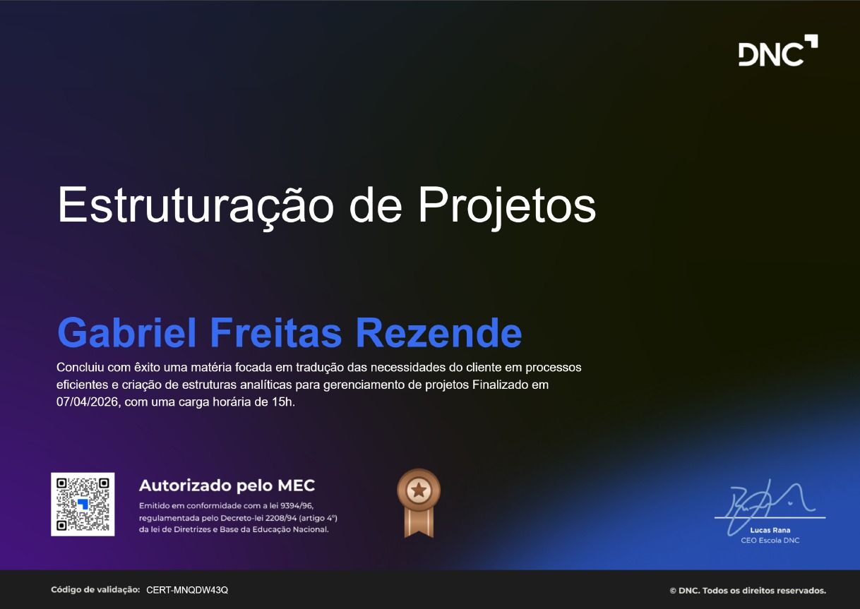 Estruturação de Projetos (PMBOK)